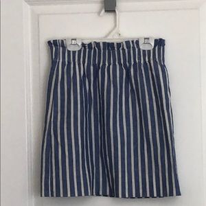 J. Crew striped blue and white skirt